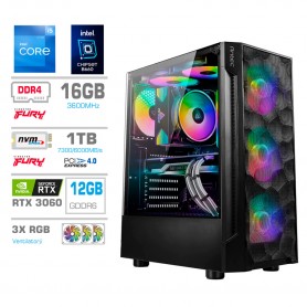 Gaming računalnik MEGA S7 Intel Core i5-12400F | 16GB | RTX 3060 | 1TB-NVMe | Brez OS