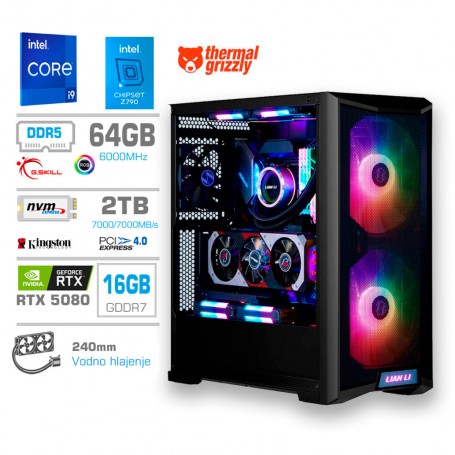 Gaming računalnik MEGA S10 Intel core i9-14900KF | RTX5080 | 64GB-DDR5 | 2TB-NVMe | Brez OS