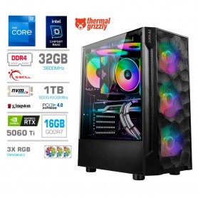 Gaming računalnik MEGA TWR S7 Intel Core i7-12700K | RTX5060Ti-16GB | 32GB | 1TB-NVMe | Brez OS