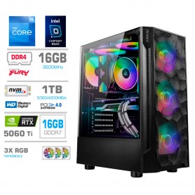 Gaming računalnik MEGA S7 Intel Core i5-12600K | RTX5060Ti-16GB | 16GB | 1TBNVMe | Brez OS