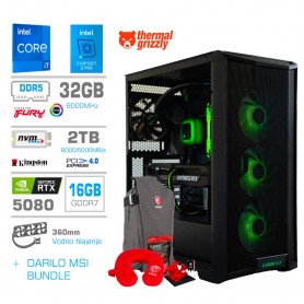 Gaming računalnik MEGA S10 Intel Core i7-14700F | RTX5080 | 32GB-DDR5 | 2TB-NVMe | Brez OS + Estetski kabli + DARILO!