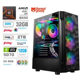 Gaming računalnik MEGA S7 AMD Ryzen 7-7700 | RTX5070 | 32GB-DDR5 | 2TB-NVMe | Brez OS