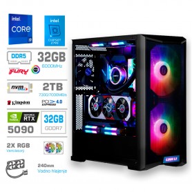 Gaming računalnik MEGA S10 Intel Core i9-14900K | RTX5090 | 32GB-DDR5 | 2TB-NVMe | Brez OS