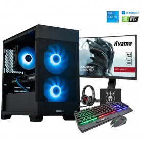 Gaming komplet MEGA S7X - Intel i5-14400F | RTX5050 | 16GB | 1TB-NVMe | Win 11Home | Črn + Estetski kabli