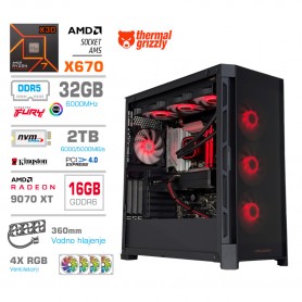 Gaming računalnik MEGA S11 AMD Ryzen 7-7800X3D | RX9070 XT | 32GB-DDR5 | 2TB-NVMe | Brez OS