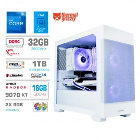 Gaming računalnik MEGA S7X Intel Core i7-12700K | RX9070 XT | 32GB | 1TB-NVMe | Brez OS | Bel + Estetski kabli