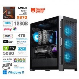 Gaming računalnik MEGA S11 AMD Ryzen 9-9950X3D | RTX5090 | 128GB-DDR5 | 4TB-NVMe | Win 11 Home