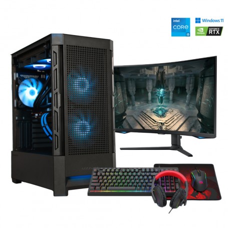 Gaming komplet MEGA S8 Intel i5-14600KF | RTX5060Ti-16GB | 16GB-DDR5 | 1TB-NVMe | Win 11Home | Črn + Estetski kabli