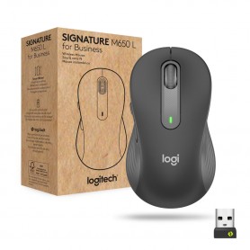 Miš brezžična + Bluetooth Logitech M650 M6 4000DPI Signature velikost L grafitna for Busines...