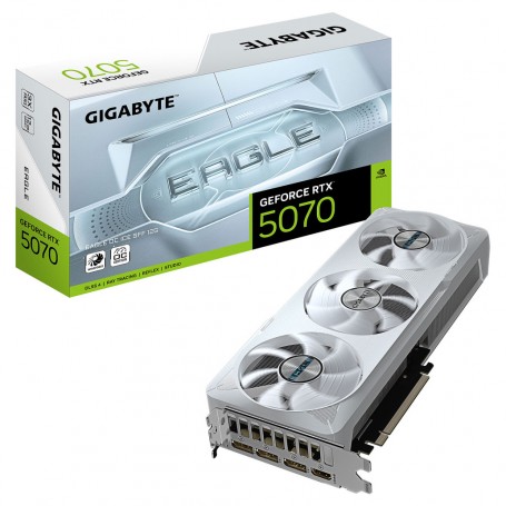 Grafična kartica nVidia RTX5070 GigaByte Eagle OC Ice SFF Bela - 12GB GDDR7 (GV-N5070EAGLEOC I...