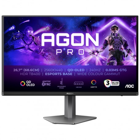 Gaming monitor AOC Agon PRO (AG276QZD2) | 27,0" | 2560 x 1440 | (240 Hz) - OLED | Raven | 0,03ms | FreeSync