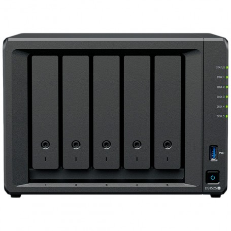 NAS ohišje Synology DS1525+ 5x 3.5'' SATA HDD/SSD 2xM.2 2280 NVMe SSD AMD Ryzen V1500B 4-core ...