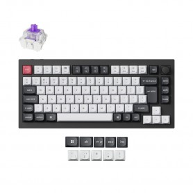 Mehanska Tipkovnica brezžična Keychron Q1 HE Q1 HE UK | carbon črna RGB (Q1H-M1-UK)
