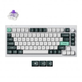 Mehanska Tipkovnica brezžična Keychron Q1 HE nebula mag stikala UK | bela RGB (Q1H-P1-UK)