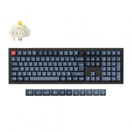 Mehanska Tipkovnica brezžična Bluetooth USB-C Keychron V6 Max rumena stikala UK | Gateron Jup...