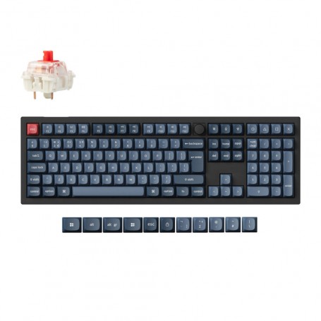 Mehanska Tipkovnica brezžična Bluetooth USB-C Keychron V6 Max rdeča stikala DE | Gateron Jup...