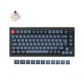 Tipkovnica brezžična, bluetooth, USB Keychron V1 Max mehanska rjava stikala UK | črna siva R...