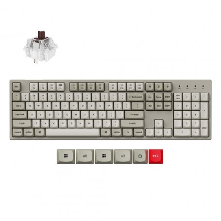 Mehanska Tipkovnica Žična Keychron rjava stikala rjava stikala UK | rjava RGB (C2PX-M3-UK)