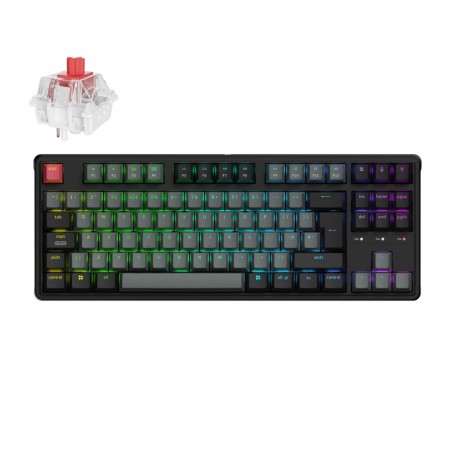 Mehanska Tipkovnica brezžična Keychron C3 Pro QMK/VIA UK | črna RGB (Red switch) (C3PX-H1-UK...